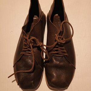 CYDWOQ (Sidewalk) Custom Men's Brown Leather Shoes Made In USA Size 44